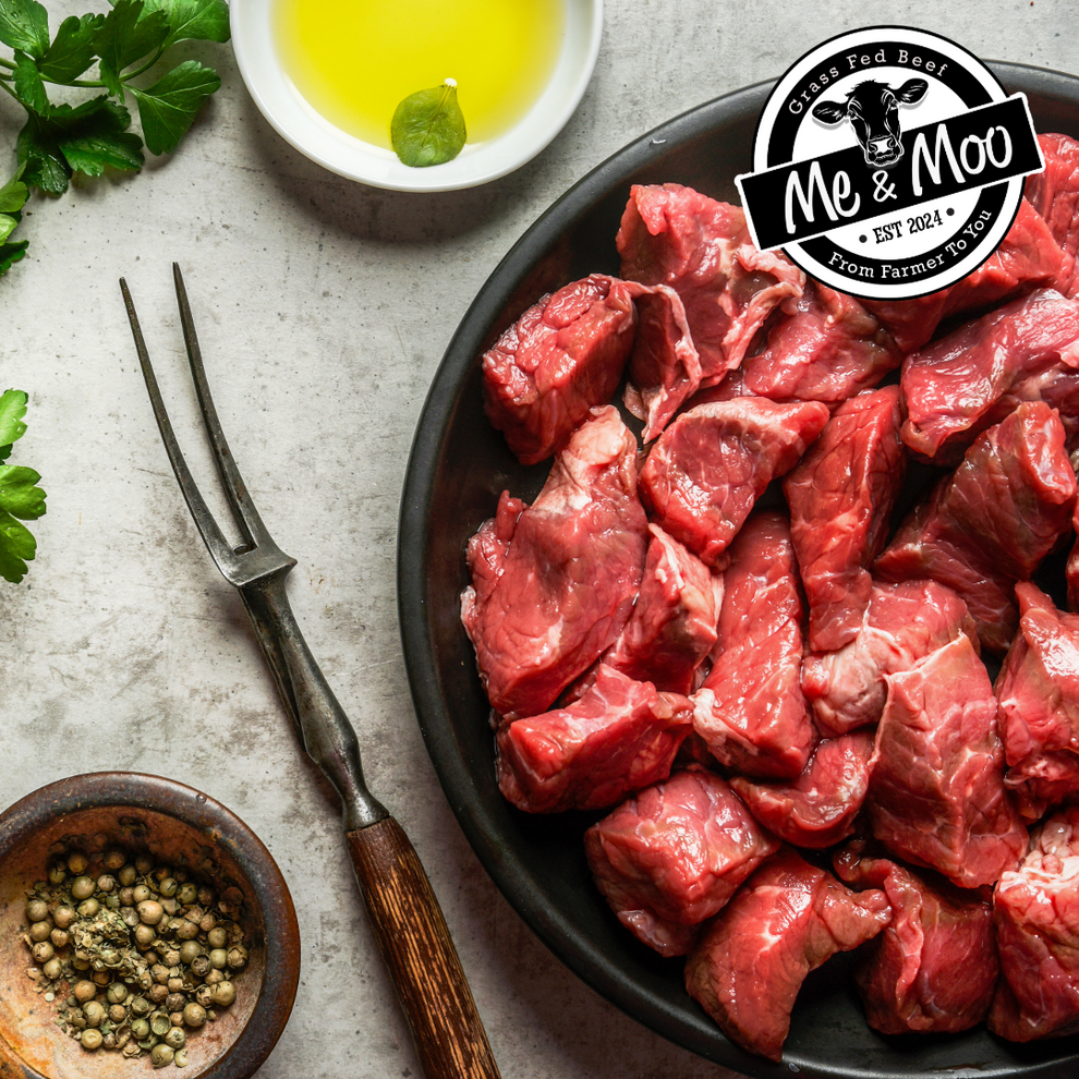 Diced Beef 1kg – Me & Moo